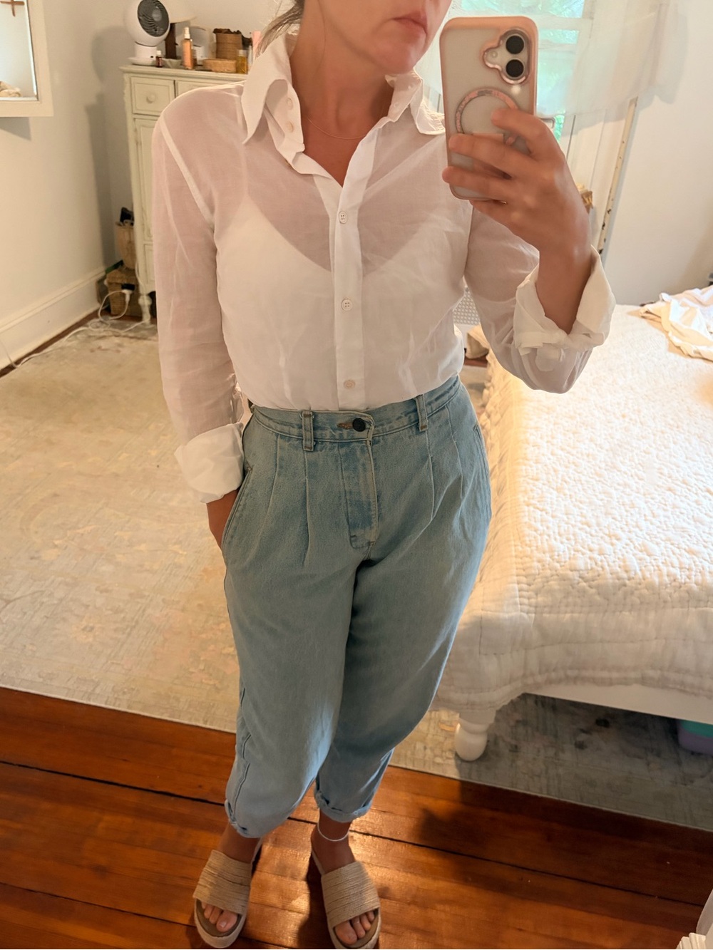 Body by Victoria sheer cotton Bodysuit- XS